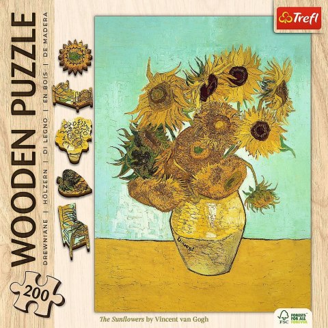Puzzle Trefl Drewniane Słoneczniki - Vincent van Gogh (20249) Trefl Puzzle Trefl Drewniane Słoneczniki - Vincent van Gogh (20249) Trefl