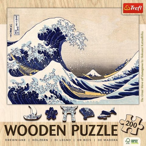 Puzzle Trefl Drewniane Wielka Fala w Kanagawie (20250) Trefl Puzzle Trefl Drewniane Wielka Fala w Kanagawie (20250) Trefl