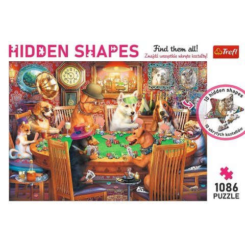 Puzzle Trefl Hidden Shapes, Wieczór gier 1086 el. (10749) Trefl Puzzle Trefl Hidden Shapes, Wieczór gier 1086 el. (10749) Trefl