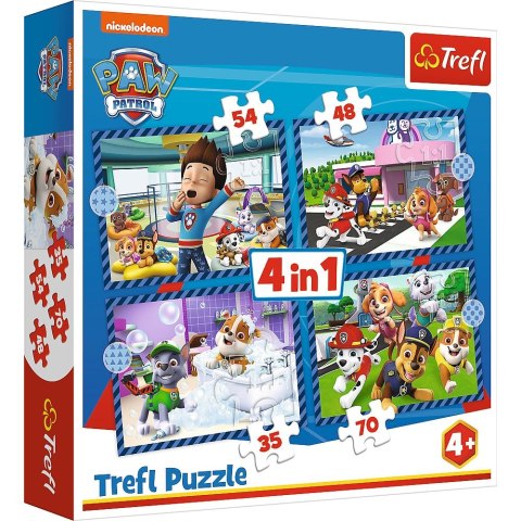 Puzzle Trefl Paw Patrol Psie sprawy 4w1 el. (34650) Trefl Puzzle Trefl Paw Patrol Psie sprawy 4w1 el. (34650) Trefl