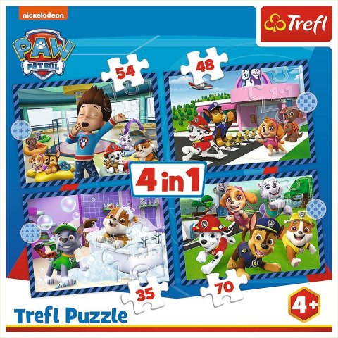 Puzzle Trefl Paw Patrol Psie sprawy 4w1 el. (34650) Trefl Puzzle Trefl Paw Patrol Psie sprawy 4w1 el. (34650) Trefl
