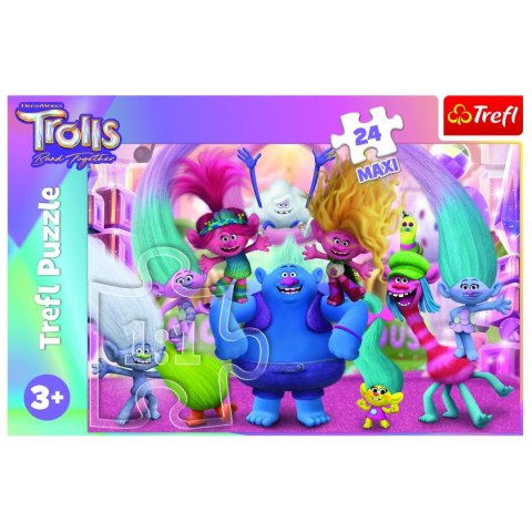 Puzzle Trefl Universal Trolls 3 W świecie Trolli 24 el. (14359) Trefl Puzzle Trefl Universal Trolls 3 W świecie Trolli 24 el. (14359) Trefl