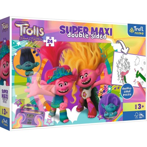 Puzzle Trefl Universal Trolls 3 Wesoły dzień Trolli 24 el. (41017) Trefl Puzzle Trefl Universal Trolls 3 Wesoły dzień Trolli 24 el. (41017) Trefl