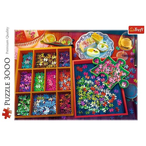 Puzzle Trefl Wieczór z puzzlami 3000 el. (33079) Trefl Puzzle Trefl Wieczór z puzzlami 3000 el. (33079) Trefl