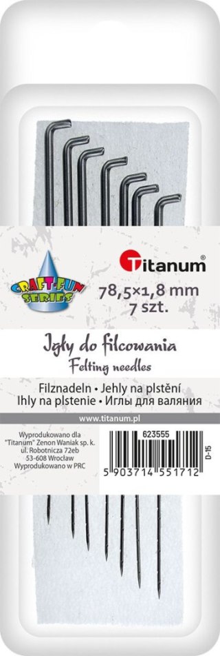 Igły Titanum Craft-Fun Series IGŁY do filcowania metal 7 sztuk Titanum