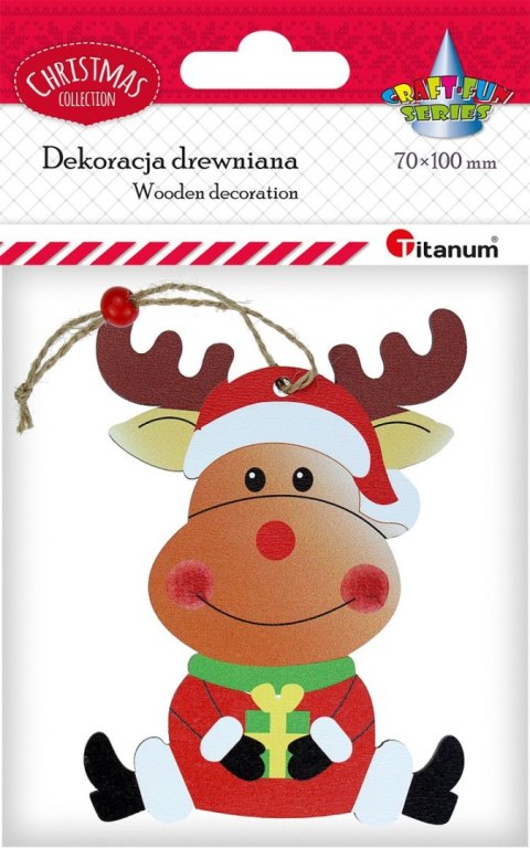 Ozdoba drewniana Titanum Craft-Fun Series Zawieszka renifer (SDDD-200) Titanum Ozdoba drewniana Titanum Craft-Fun Series Zawieszka renifer (SDDD-200) Titanum