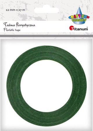 Taśma specjalnego przeznaczenia Titanum Craft-Fun Series taśma florystyczna 12x27 [mm x m] zielony Titanum