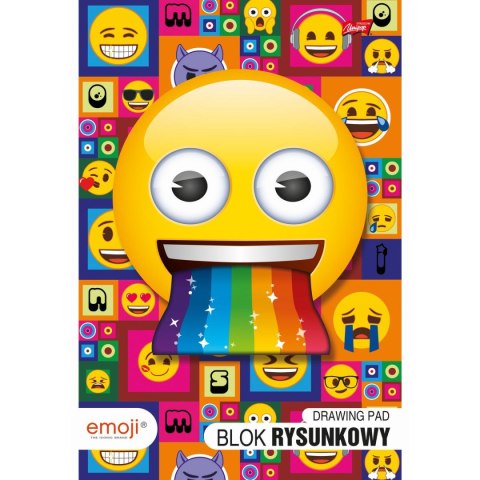 Blok rysunkowy Unipap emoji A4 biały 80g 20k Unipap