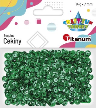 Cekiny Titanum Craft-Fun Series okrągłe 7mm zielone 14g (260078) Titanum