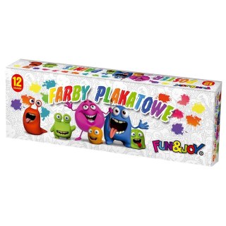 Farby plakatowe Fun&Joy kolor: mix 20ml 12 kolor. (FJ-012) Fun&Joy