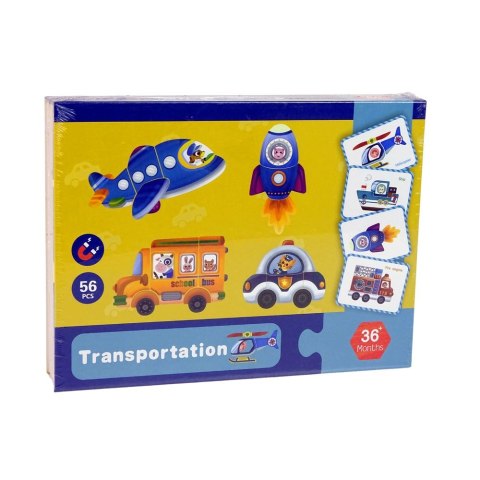 Układanka Lean Magnetyczna Książka Transport Puzzle Karty (11541) Lean