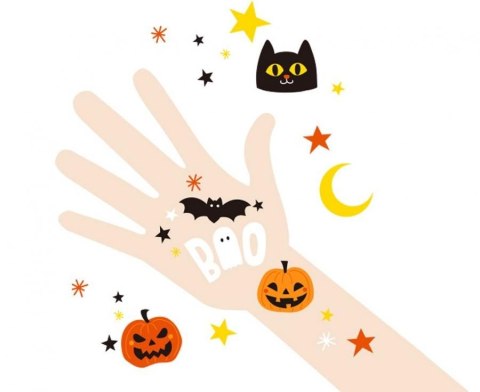 Tatuaż Godan zmywalny Halloween, 12x7,5 cm / 5 arkuszy (PF-ZTZH) Godan