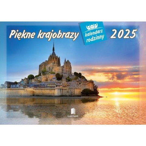 Kalendarz ścienny PIĘKNE KRAJOBRAZY Lucrum rodzinny 2025 280mm x 400mm (WL11) Lucrum