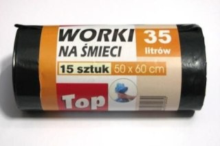 Worek na śmieci Amaks kolor: czarny 35L 15 szt (WRK35CZA) Amaks