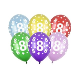 Balon gumowy Partydeco 3nd Birthday, Metallic Mix (SB14M-008-000) Partydeco