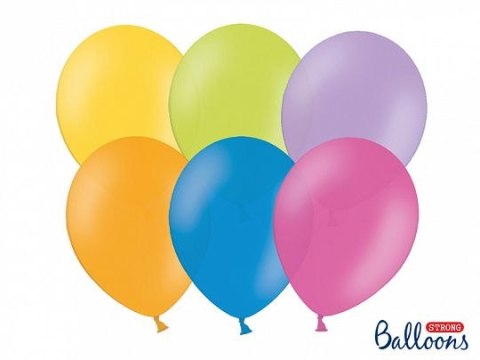 Balon gumowy Partydeco Strong 10 szt. pastelowy 300mm (SB14P-000-10) Partydeco