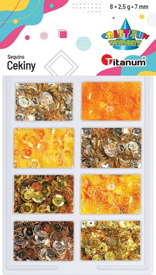 Cekiny Titanum Craft-Fun Series 8 kolorów mix 2,5g (3G8P 160163) Titanum