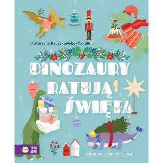 Książeczka edukacyjna Zielona Sowa Dinozaury ratują święta Zielona Sowa