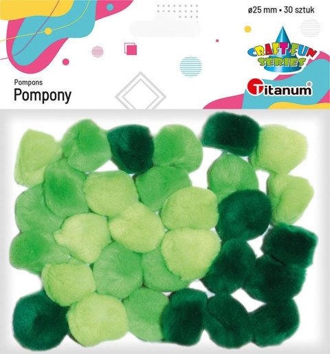 Pompony Titanum Craft-Fun Series zielony 30 szt (283065) Titanum Pompony Titanum Craft-Fun Series zielony 30 szt (283065) Titanum