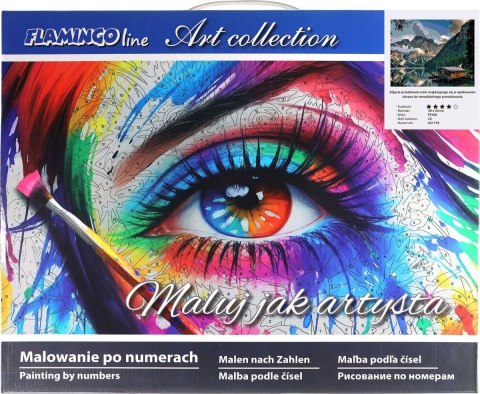 Zestaw kreatywny Flamingo Line Malowanie po numerach 40x50cm Przystań nad górskim jeziorem (fsy66) Flamingo Line Zestaw kreatywny Flamingo Line Malowanie po numerach 40x50cm Przystań nad górskim jeziorem (fsy66) Flamingo Line