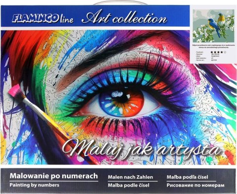 Zestaw kreatywny Flamingo Line Malowanie po numerach 40x50cm Ptaki (FLG019-01) Flamingo Line Zestaw kreatywny Flamingo Line Malowanie po numerach 40x50cm Ptaki (FLG019-01) Flamingo Line