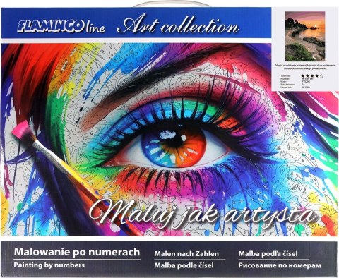 Zestaw kreatywny Flamingo Line Malowanie po numerach 40x50cm Zachód słońca nad morzem, klify (fys298) Flamingo Line Zestaw kreatywny Flamingo Line Malowanie po numerach 40x50cm Zachód słońca nad morzem, klify (fys298) Flamingo Line