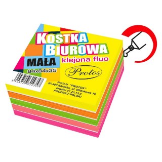 Kostka papierowa Protos klejona kolor fluo mix [mm:] 84x84x 35 Protos