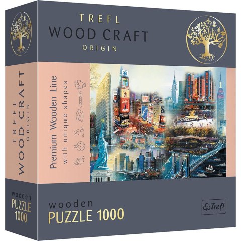 Puzzle Trefl drewniane New York - Collage 1000 el. (20147) Trefl Puzzle Trefl drewniane New York - Collage 1000 el. (20147) Trefl