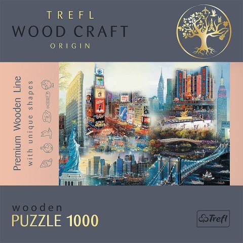 Puzzle Trefl drewniane New York - Collage 1000 el. (20147) Trefl Puzzle Trefl drewniane New York - Collage 1000 el. (20147) Trefl
