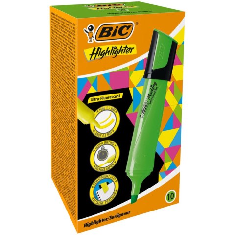 Zakreślacz Bic, zielony 1,7-4,7mm (943648) Bic