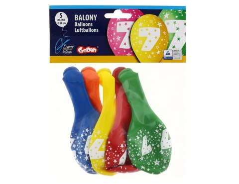 Balon gumowy Godan Z NADRUKIEM 5 szt mix (GS110/7) Godan