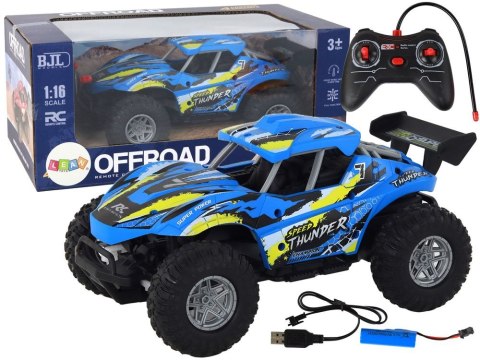 Samochód Lean 1:16 Zdalnie Sterowane Off-Road Samochód Terenowy RC Niebieski (17361) Lean