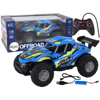 Samochód Lean 1:16 Zdalnie Sterowane Off-Road Samochód Terenowy RC Niebieski (17361) Lean