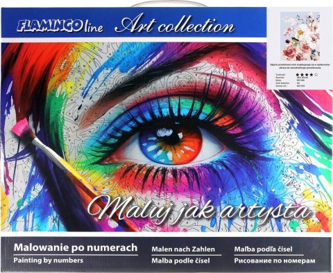 Zestaw kreatywny Flamingo Line Malowanie po numerach 40x50cm Kwiaty (FSY195) Flamingo Line Zestaw kreatywny Flamingo Line Malowanie po numerach 40x50cm Kwiaty (FSY195) Flamingo Line