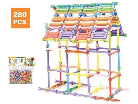 Klocki plastikowe Adar patyczki 280 elementów (605954) Adar Klocki plastikowe Adar patyczki 280 elementów (605954) Adar