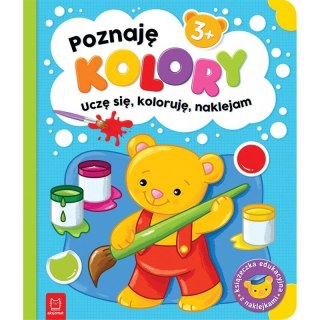 Książeczka edukacyjna Aksjomat Poznaję kolory. Uczę się, koloruję, naklejam. 3+ Aksjomat