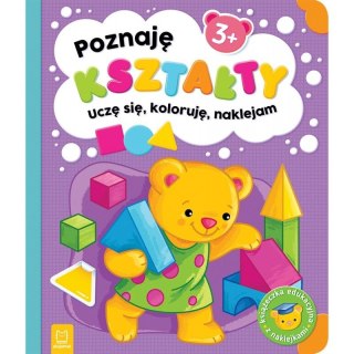 Książeczka edukacyjna Aksjomat Poznaję kształty. Uczę się, koloruję, naklejam. 3+ Aksjomat