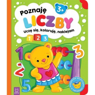 Książeczka edukacyjna Aksjomat Poznaję liczby. Uczę się, koloruję, naklejam. 3+ Aksjomat