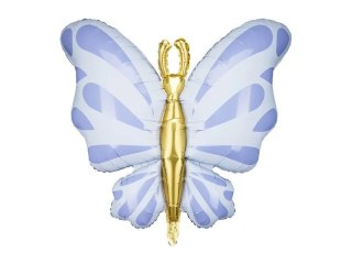 Balon foliowy Partydeco Motyl, 69x69 cm, błękit (FB248-011) Partydeco