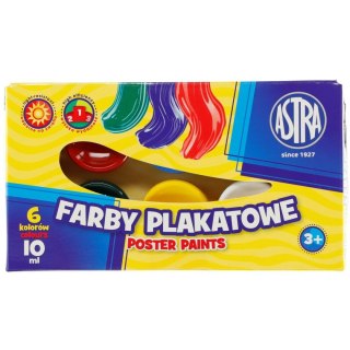 Farby plakatowe Astra kolor: mix 10ml 6 kolor. (83111903) Astra