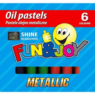 Pastele olejne Fun&Joy metaliczne 6 kol. (FJ-POM6) Fun&Joy