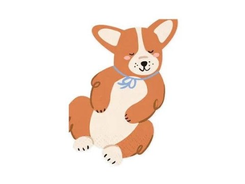 Serwetki Partydeco Corgi, 11x15 cm, mix mix papier [mm:] 110x150 (SPK40) Partydeco