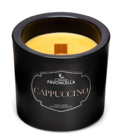 Świeczka ozdobna Pavoncella Cappuccino czarna 170g (5905711530400) Pavoncella