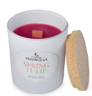 Świeczka ozdobna Pavoncella Classico Spring Tulip biała 135g (5905711530721) Pavoncella