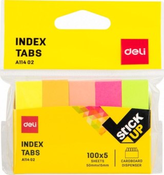 Zakładki indeksujące Deli mix kol 50x12mm papierowa [mm:] 50x12 (EA11402) Deli