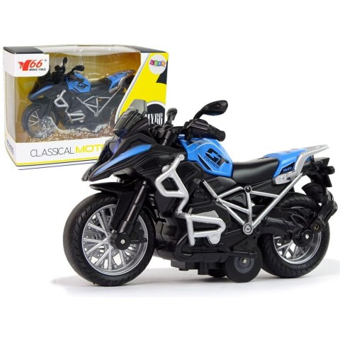 Motocykl Lean GT Niebieski 1:14 Napęd Pull-Back Dźwięk Światła (12258) Lean Motocykl Lean GT Niebieski 1:14 Napęd Pull-Back Dźwięk Światła (12258) Lean