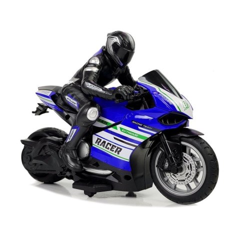 Motocykl Lean Sportowy Ścigacz Zdalnie Sterowany 2.4G Zasięg 35 m Niebieski (9072) Lean