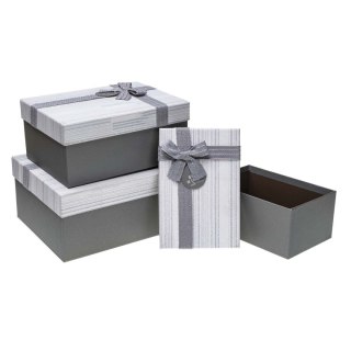 Pudełko na prezent Rozette [mm:] 290x220x 130 (PUG-23275-PR GREY set 3) Rozette