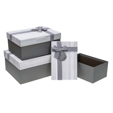 Pudełko na prezent Rozette [mm:] 290x220x 130 (PUG-23275-PR GREY set 3) Rozette