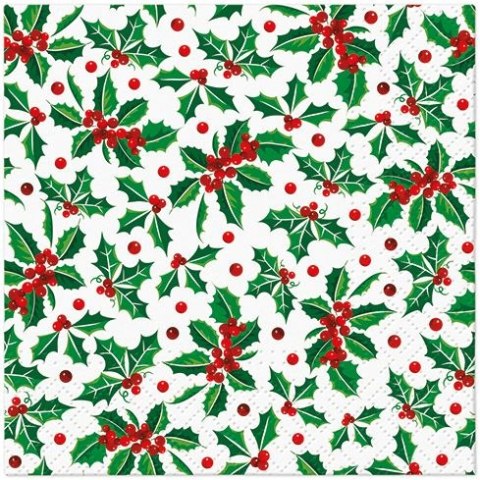 Serwetki Paw Coktail BN Holly Pattern różne bibuła (SDC238800) Paw